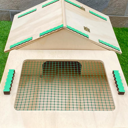 Casetta per tartarughe di terra, Terrario tartarughe terra, Casa, Giardino, Teca tartaruga, Recinto recinsione, Gabbia, Trasportino, Tartarugaio CM 62x42x28h